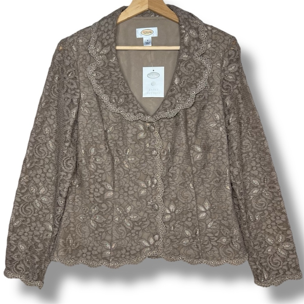 NWT‎ Vintage Talbots Floral Lace Blazer Women’s Size 8 Elegant Dressy Jacket